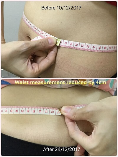 My waist measurement reduced by 4 cm after wearing the Aulora Pants