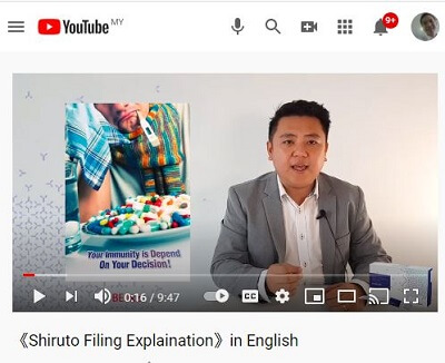 Shiruto sharing on YouTube