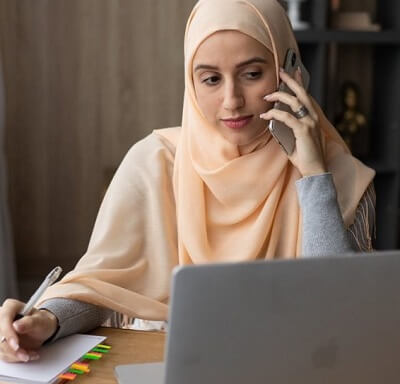 Working Muslim Lady