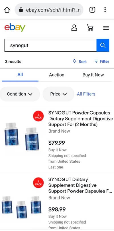 SynoGut Ebay