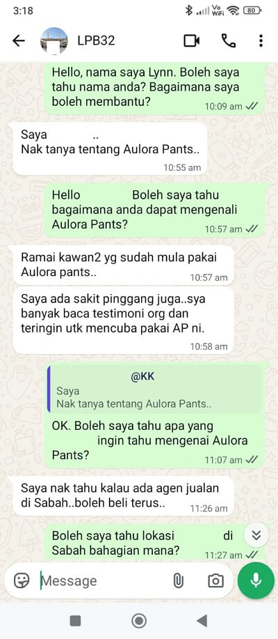 Berminat dengn Aulora Pants di Kota Kinabalu