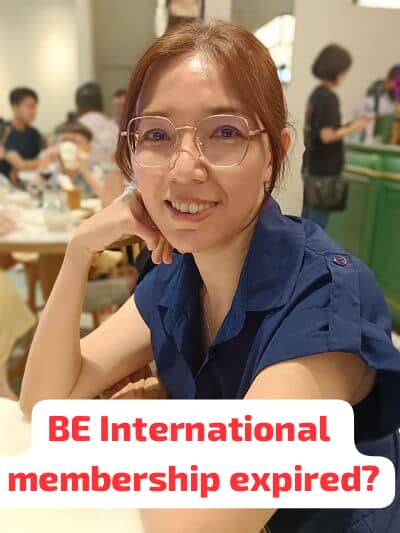 BE International membership expired