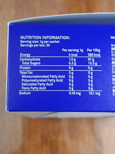 Belixz Shiruto sugar amount