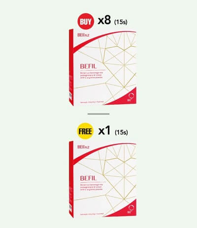 Promosi Befil beli 8 kotak free 1 kotak